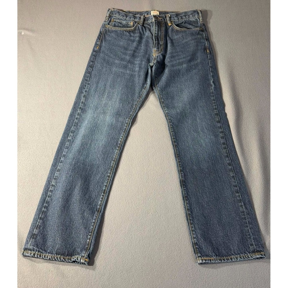 Dockers Blue Denim Jeans Straight Fit Men's  Size 33x32 Good Condition!